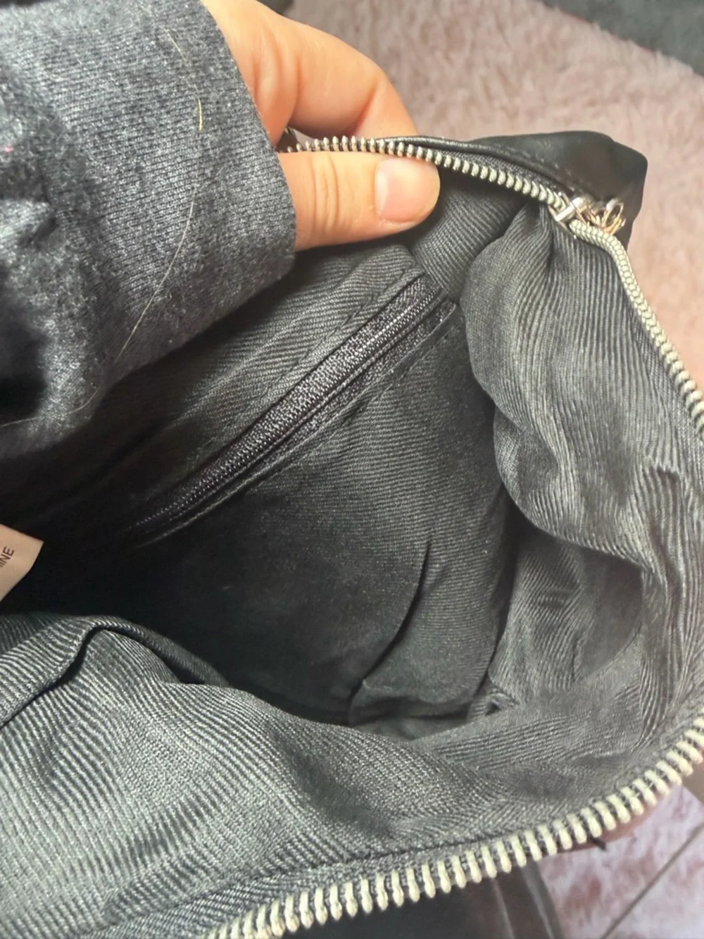 vintage y2k‎ Hot Topic black vinyl chain link handcuff hobo bag